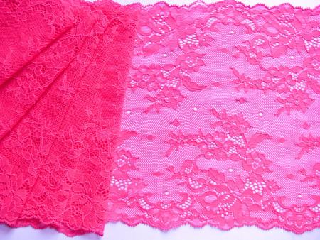 1m elastische Spitze in Neon-Pink Fb1423 - 18,5cm