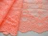 1m elastische Spitze in neon coral Fb0136 - 16,5cm