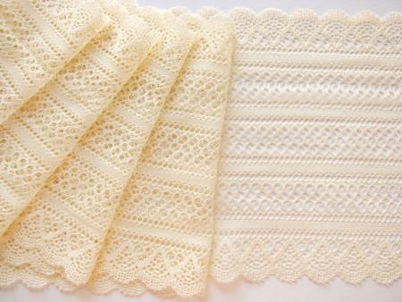 1m elastische Spitze in jasmin Fb0781-  16,5cm