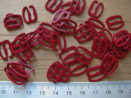 8 Stk. Haken Metall in dunkler kirsche Fb0504 - 12mm