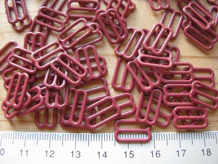 8 Stk. Schieber Metall in hellem burgund Fb1461 - 12mm