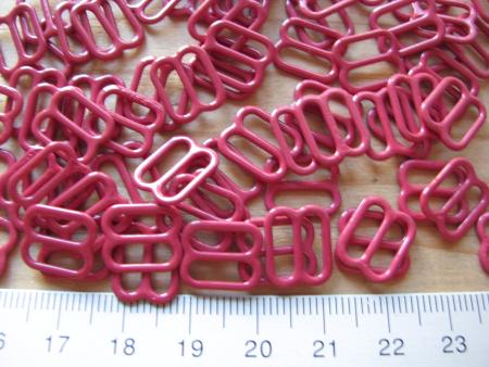 8 Stk. Schieber Metall in chianti-rot Fb0106- 8mm