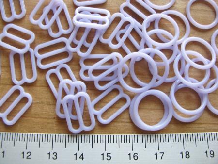 4 Schieber und 4 Ringe in helles milka Fb0009 - 12mm