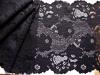 1m elastische XL-Spitze in schwarz Fb4000 - 23,5cm