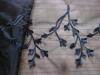 1m Edel-Spitze bestickt in schwarz Fb4000 - 22cm Stickbreite 10,5cm