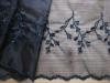 1m Edel-Spitze bestickt in schwarz Fb4000 - 22cm Stickbreite 10,5cm
