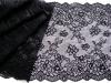 1m elastische XL-Spitze in schwarz Fb4000 - 21cm