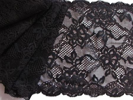 1m elastische Spitze in schwarz Fb4000 - 19cm