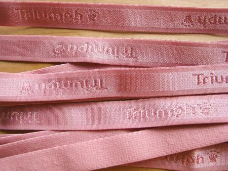 5m Satin-Träger-Gummi "Triumph" in hellem rosè Fb0156 - 15mm