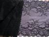 1m elastische XL-Spitze in schwarz Fb4000 - 24cm