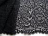 1m XL-elastische Wimpern-Spitze "Blätterdesign" in schwarz Fb4000 - 22,5cm