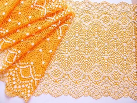 1m bestickte, elastische XL-Spitze "Sunny Summer" -22,5cm