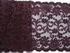 1m elastische Spitze in dunklem bordeaux Fb0111, Richtung aubergine -16,5cm