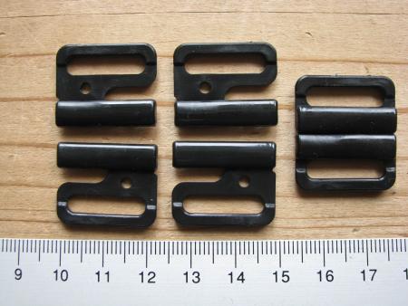 3 Paar Verschlüsse in schwarz Fb4000 -18mm