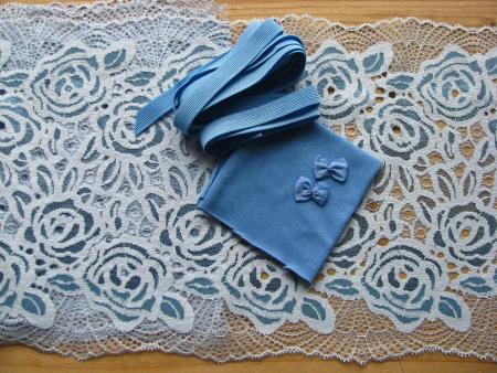 1 Pkt. Materialpaket "Blue Ocean" Spitzenslip