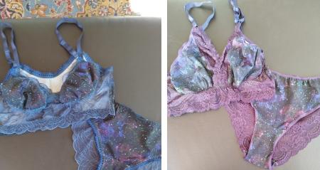Dessous-Set aus zarter Spitze kombiniert...