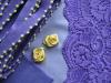 1 Pkt. Materialpaket "Purple & yellow" - Slipset