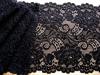 1m elastische Spitze in schwarz Fb4000 - 17cm