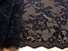 1m elastische Spitze in schwarz Fb4000 - 17,5cm