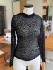 1m elastische "Leo" Jacquardallover-Spitze in schwarz Fb4000... - 1,40m