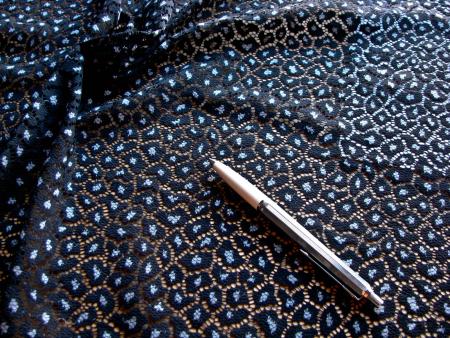1m elastische "Leo" Jacquardallover-Spitze in schwarz Fb4000... - 1,40m