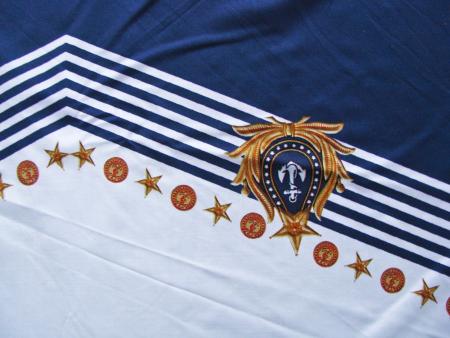 1m bi-elastische Microfaser/Lycra "Marine-Look" - 1,50m