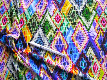 1m bi-elastische Microfaser/Lycra "Colorful & crazy" - 1,40m