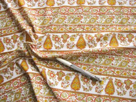 1m bi-elastische Microfaser/Lycra "Oriental tulips" - 1,40m