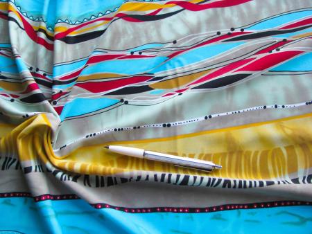 1m bi-elastische Microfaser/Lycra "African feeling" - 1,40m