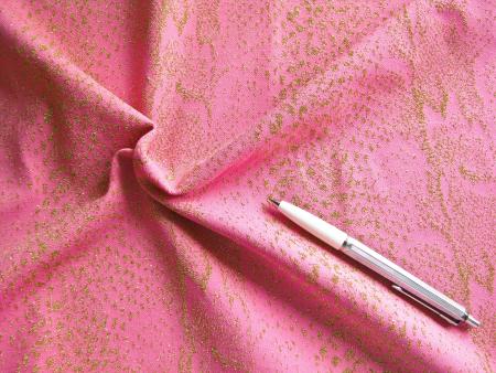 1m bi-elastische Wirkware in pink Fb1423 mit Gold-Lurex - 1,50m