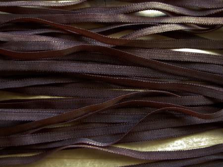 10m zartes Gummibändchen in schoko braun Fb0175 - 4mm
