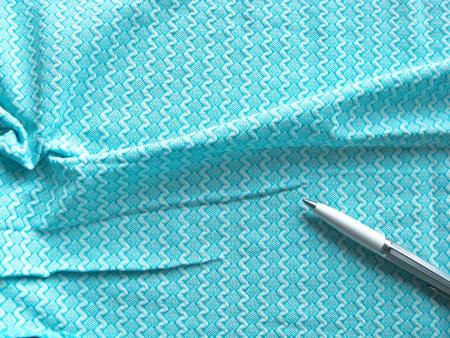 1m bi-elastisches Mischgewebe in pool-türkis/weiß Fb0409... - 1,40m