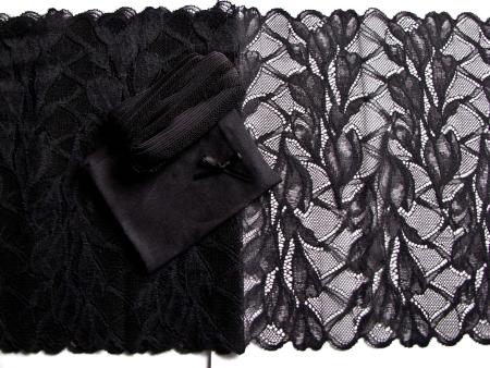 1 Pkt. Materialpaket "Black Mamba" Spitzenslip