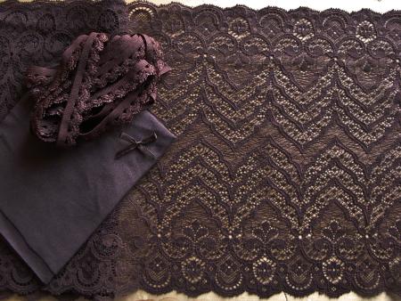 1 Pkt. Materialpaket "Chocolate" Spitzenslip