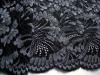 1m elastische XL-Spitze "Fächer/Fan-Lace" in schwarz Fb4000- 23,5cm