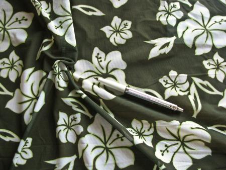 1m bi-elastischer Wäschetüll "Flower-Power" - 1,50m