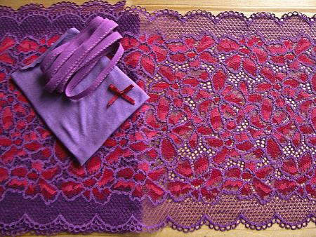 1 Pkt. Materialpaket "Pink Lady" Spitzenslip