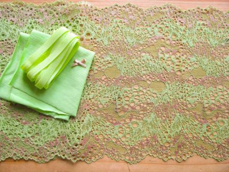 1 Pkt. Materialpaket "Fresh Grass" Spitzenslip