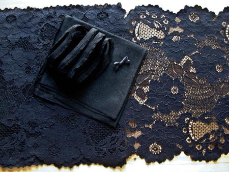 1 Pkt. Materialpaket "Lady in Black" Spitzenslip