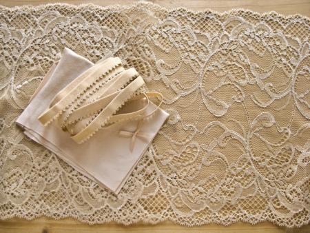 1 Pkt. Materialpaket "Golden Skin" Spitzenslip