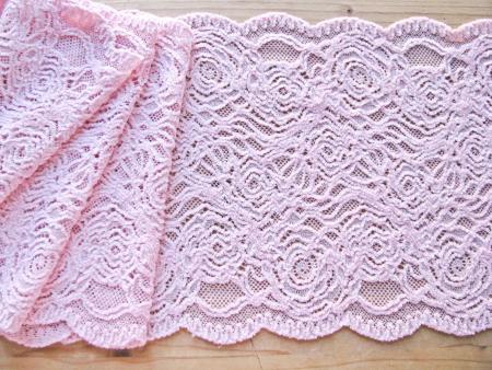 1m elastische XL-Spitze in baby-rosa Fb0082 - 23cm
