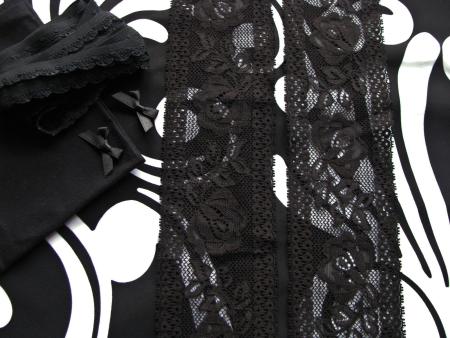 1 Pkt. Materialpaket "Black & White" - Slipset