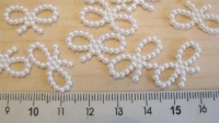 4 Perlen-Schleifchen in perlen-weiß