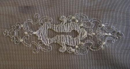 Spitzeneinsatz in schwarz/gold Lurex