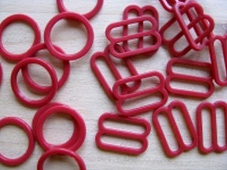 4 Schieber und 4 Ringe in nelkenrot Fb0629 -14mm
