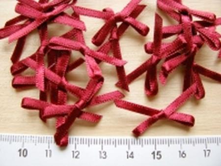 4 Schleifchen in dunklem kirsch-rot Fb0105