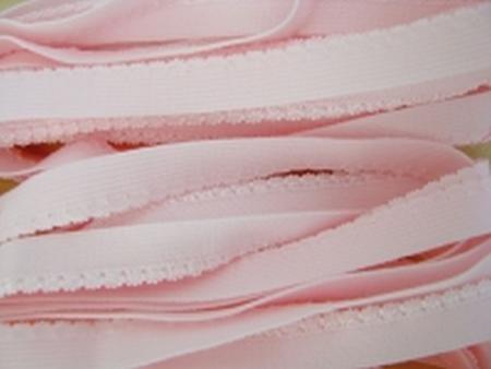 6m Wäschegummi in rosa Fb0082 - 10mm inkl. Bogenkante