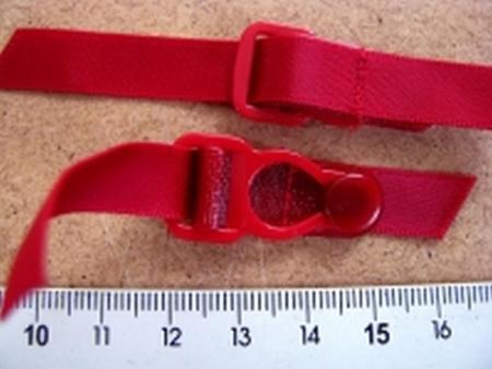 1 Stk. Strapshalter/Velvets dunklem kirsch-rot Fb0105- Bandbreit 10mm