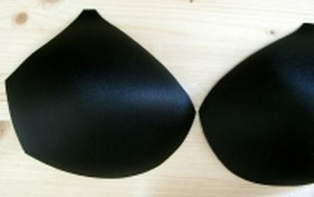 1 Paar BH-Körbchen/Schalen in schwarz 50er