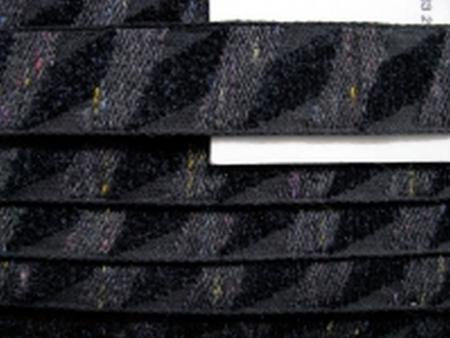 1m Web-Borte mit Chenille gemustert - 26mm